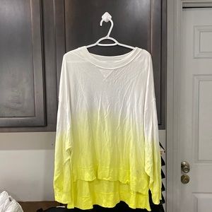 To ex soft oversized workout long sleeve T-shirt material